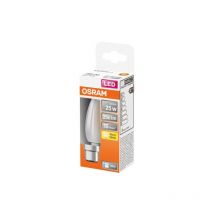 OSRAM - LED flamme verre dépoli 2.5w B22 250lm 2700K chd bte 1