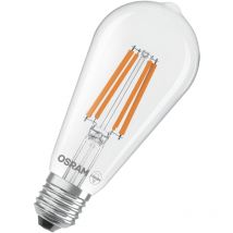 Osram - led Star Globe nella classica forma della lampadina Edison, 6,5 w / 806 lm, 4000 k per luce bianca fredda, cri 80, vetro trasparente senza