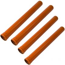 4x kg Rohr DN110 x 2000mm 2m kgem Abwasserrohr Kanalrohr Schachtrohr - Ostendorf