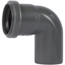 OSTENDORF HTsafeB Bogen 87,5° DN 50 – Polypropylen – Schallschutz 21 dB – Heißwasserbeständig bis 95°C – Verkehrsgrau (RAL 7043)