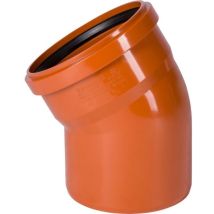 Coude d'évacuation PVC – 30° – Diamètre 160 mm – Résistant aux produits chimiques – Raccord femelle/mâle