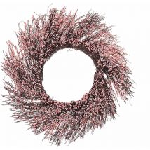 Osterdekoration Kranz Rosa / Braun Blumenmotiv Holz rund ø 50 cm Türdeko Flur Wohn- und Schlafzimmer