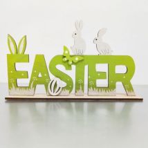 Ostern Dekoration Zum Stellen – Schriftzug „ostern“ Mit Hase Für Tisch & Zuhause Grüne Deko