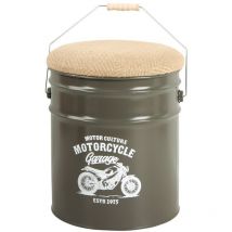 Origen - Pouf portaoggetti in metallo per moto