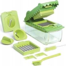 Croc Chop – Hachoir trancheuse à légumes – Design crocodile – Plastique et acier inoxydable – Cuisine