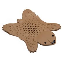 Dessous De Plat - Ototo - Orso Grizzly - Silicone - Marron - 23x18x1 Cm