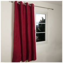 Ottawa - Rideau thermique occultant jacquard 140x180 cm Coloris - Rouge