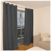 Secodir - ottawa - Rideau thermique occultant jacquard 140x260 cm Coloris - Anthracite