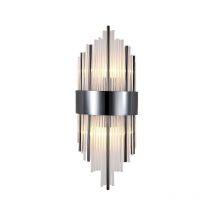 Otto - Aplique Cristal Negro 450x180 mm, 1xE14, Metal y Cristal, Negro