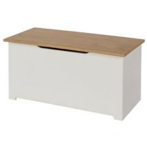 Colorado Ottoman - MDF/MDP - 80 x 38 x 41 cm - Soft White/Oak