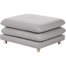 Beliani - Ottoman Moderne en Tissu Polyester Rembourré Gris Heden