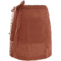 Ourea - Demi-Tablier avec Double Poche Gaze de Coton Terracotta