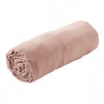 Ourea - Drap Housse 140x200cm Gaze de Coton Guimauve