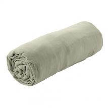 Ourea - Drap Housse 160x200cm Gaze de Coton Vert d'Eau