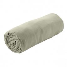 Ourea - Drap Housse 200x200cm Gaze de Coton Vert d'eau