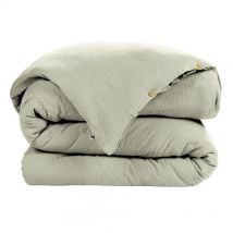 Ourea - Housse de Couette 240x220cm Gaze de Coton Vert d'Eau