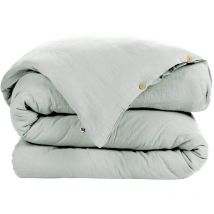 Ourea - Housse de Couette 260x240cm Gaze de Coton Eucalyptus