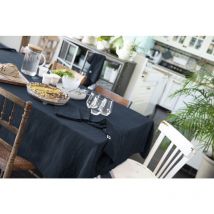 Ourea - Nappe Rectangulaire 150x350cm Gaze de Coton Minuit