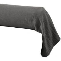 Ourea - Taie de Traversin 85x185cm Gaze de Coton Granit