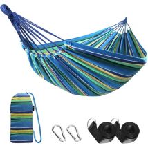 Aougo - Outdoor Camping Portable Canvas Hammock, Indoor Outdoor Garden Patio Park Hammock With Carry Bag