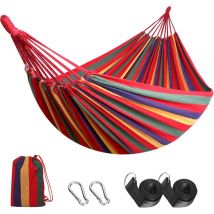 Aougo - Outdoor Camping Portable Canvas Hammock, Indoor Outdoor Garden Patio Park Hammock With Carry Bag