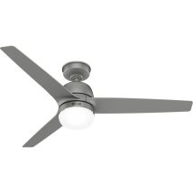 Outdoor Ceiling Fan Seawave Silver with Lights & Remote