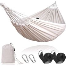 Einemgeld - Outdoor Hamac Multi-Personnes en Coton - 210 x 150 cm - Charge Maximale 200 kg - Portable avec Sac de Transport - pour Patio, Cour ou