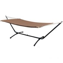 Outdoor Hängematte mit Gestell - 310cm Hängemattengestell 200x120 Stabhängematte