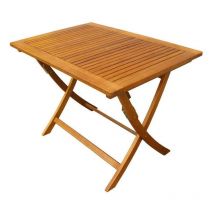 Outdoor -Klapptisch 100x70 cm in massivem Holz von Akazienhonig