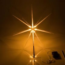 Out Of The Blue - Outdoor led Gartenstecker Dekolicht, Burst Star, 14 LEDs weiss, Timer, Batteriebetrieb