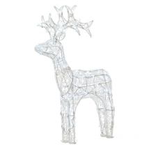 Outdoor LED Reindeer Christmas Decoration - Cool White Lights - 89cm High