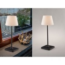 Akku led Outdoor Tischleuchte jammin Schwarz, Dimmbar Höhe 39cm