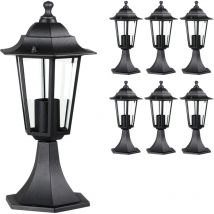 Monzana - Outdoor Light Victorian Style Street Wall Lamp Lantern Post 6x Sockelleuchte (de)