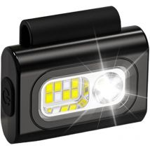 Outdoor Night Running lampe frontale multifonctionnelle rechargeable sport, mini lampe à pince à linge portable