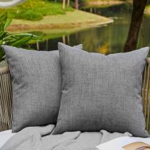Outdoor Pillows for Patio Furniture Waterproof Pillow Covers Square Garden Cushion Farmhouse Linen Throw Pillow Covers Shell for Patio Tent Couch