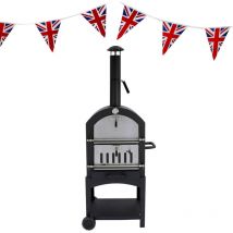 Outdoor Pizza Oven, Peel & Union Jack Bunting