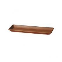 Teraplast - Outdoor Rechteckiger Blumentopf- / Pflanzentopfuntersetzer ''Sottocassetta Basic'' -60 Cm / Terrakottafarben