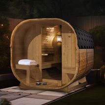 Home Deluxe - Outdoor Sauna cube Größe:Deluxe l Sauna Outdoor-Sauna Holzsauna Im