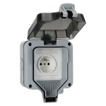 Outdoor Socket 16A French Socket – Grey