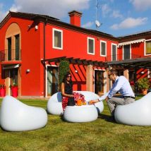 Outdoor-sofa 2-sitzer Design Polyethylen Garten Terrasse Gumball D1 - Beige