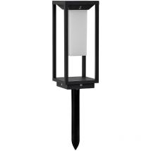 Outdoor solar lights Eliel (modern) in Black made of Aluminium (1 light source,) from Lucande graphite, white