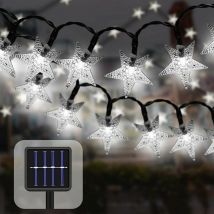 Boed - Solar String Lights Outdoor 7M 50 led Waterproof Star Decorative Christmas Solar Lamp for Party, Wedding, Garden, Store, Home Outdoor (White)