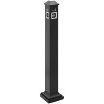 Outdoor Standing Ashtray - for outdoors & indoors - lockable - 21.5 x 21.5 x