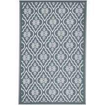 Outdoor-Teppich tunis grau und weiß 180 x 280 cm