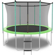 Outdoor-trampolin 8 Ft Mit Sicherheitsnetz Und Leiter, Belastbar Bis 181 Kg, Grün