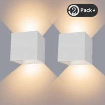 Outdoor Wall Light, 12W Indoor/Outdoor Wall Light, Waterproof led Wall Lamp IP65 Adjustable Up Down Design Lamp 3000K Warm White Wall Lights for