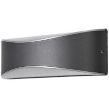 Lucande - Outdoor Wall Light Akira (modern) in Black made of Aluminium (50 light sources,) from anthracite, satin-finished