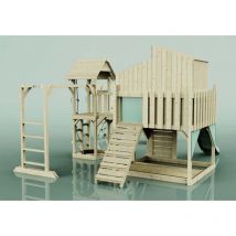 Polarplay Spielturm Gustav aus Holz in GrünKinderschaukel