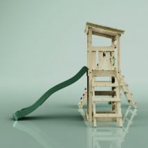 Sevilla Spielturm aus Holz – Dunkelgrün – 266 cm – 229 cm – 284 cm – Maximalgewicht 50 kg