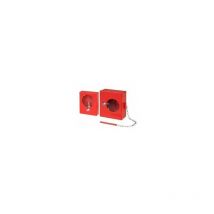 Boitier secu vitr 16x14x6cm rougrouge 166x115x60mm